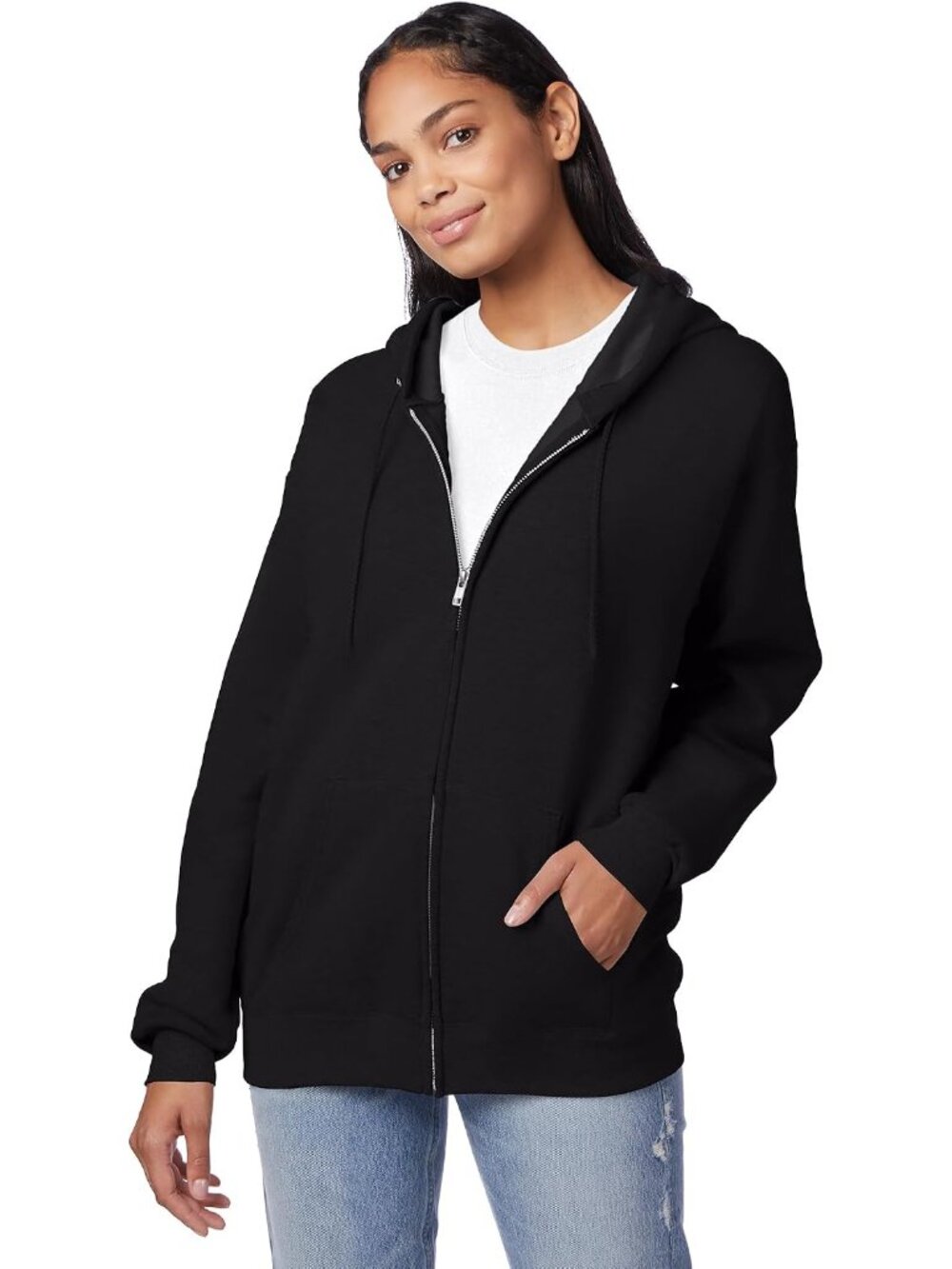 Men's Zip-up Hoodie, Ecosmart Fleece Full-zip Hoodie for Men, Hooded Sweatshirt - Picture 4 of 6